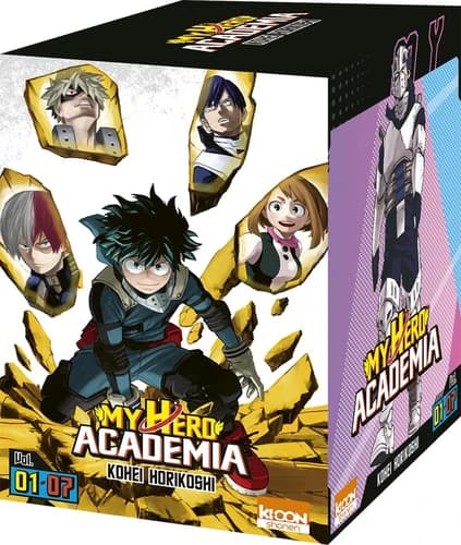 Izuku Midoriya : les origines ; Déchaîne-toi, maudit nerd ! ; All might ; Celui : Coffret en 7 volumes