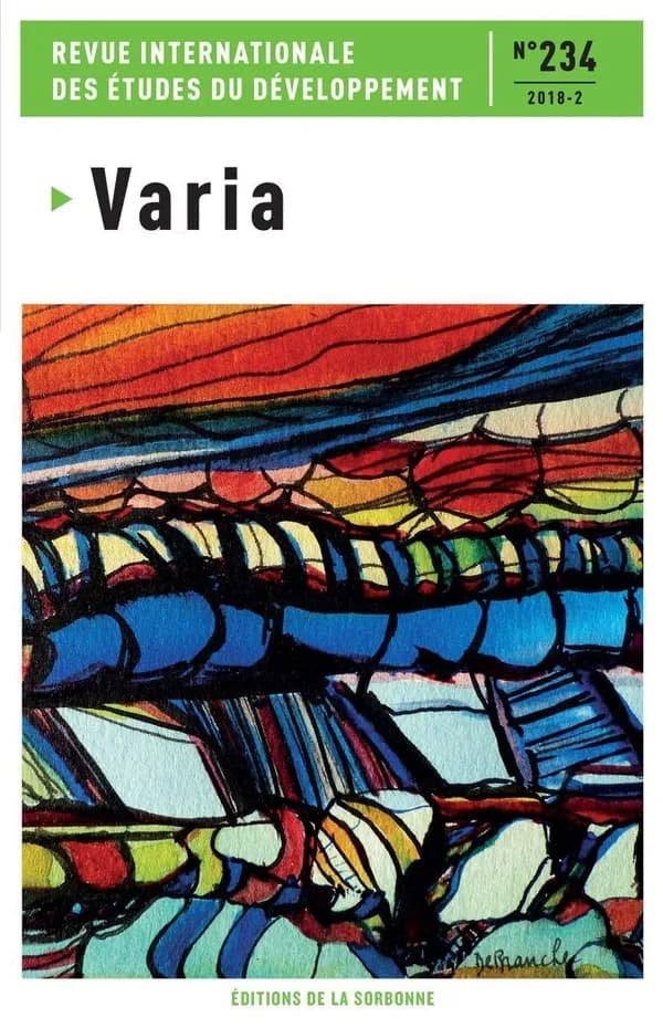 Revue Internationale Des Études Du Développement N°234 : Varia