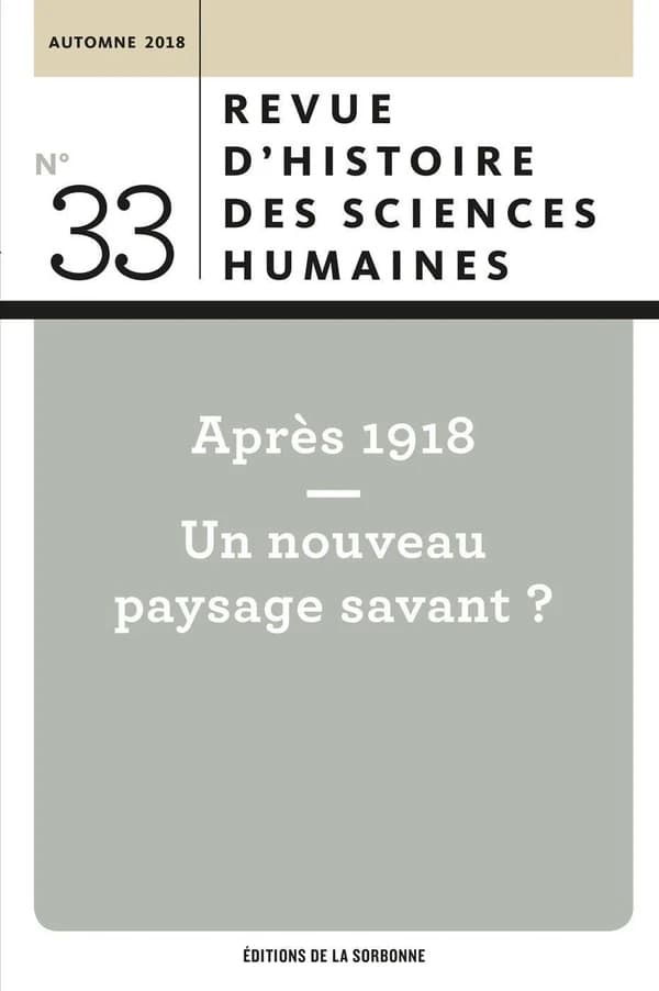 RHSH : après 1918 ; un nouveau paysage savant
