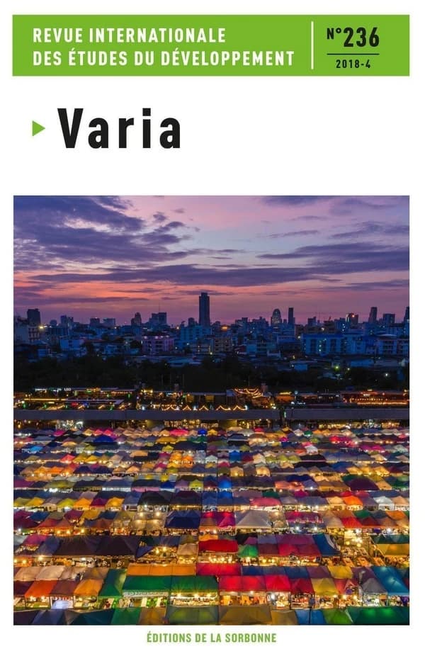 Revue Internationale Des Études Du Développement N°236 : Varia