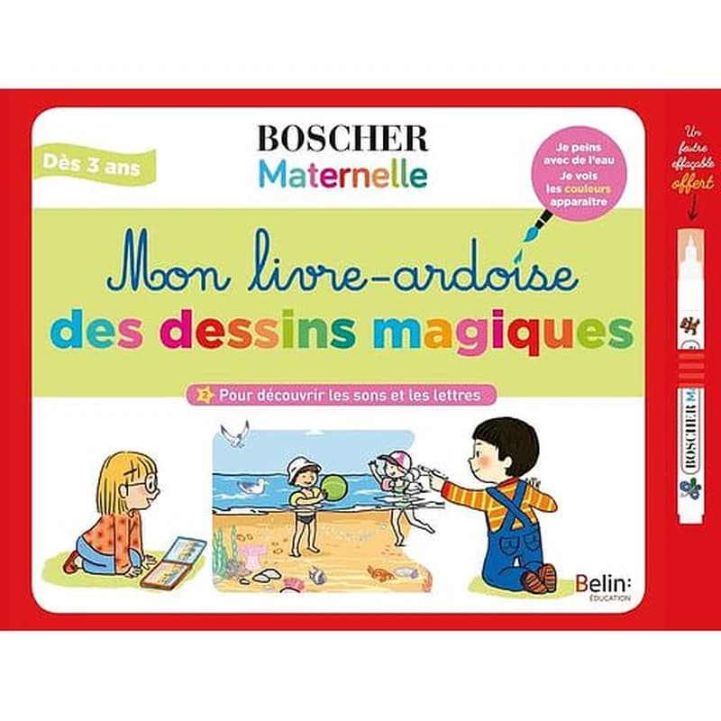 MON LIVRE-ARDOISE DES DESSINS MAGIQUES - POUR DECOUVRIR LES SONS ET LES LETTRES