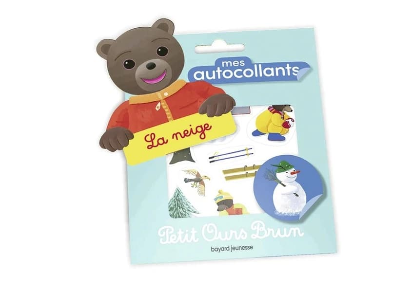 Mes autocollants Petit Ours Brun : La neige : [Autocollant]