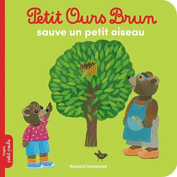 Petit Ours brun sauve un petit oiseau