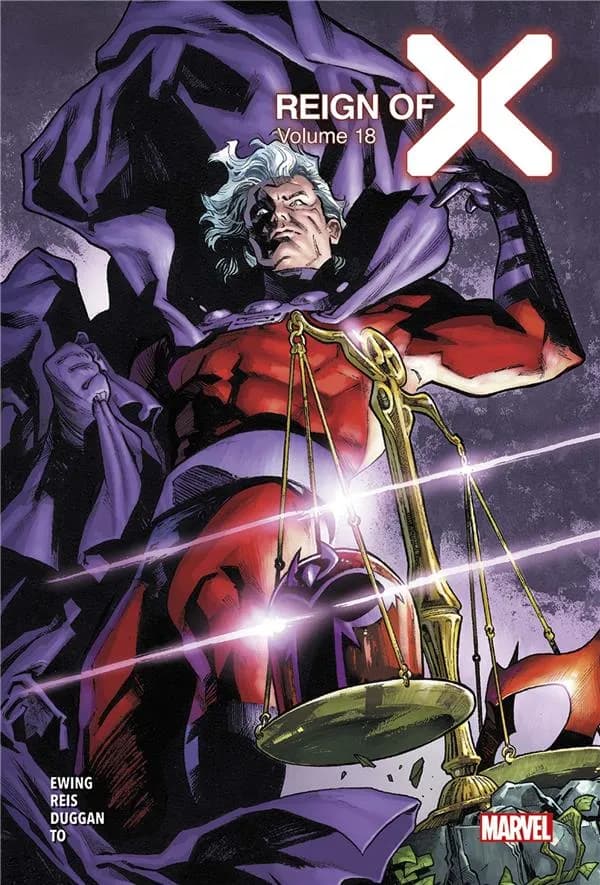 Reign of X. Volume 18 (Éd. collector) scénario, Gerry Duggan, Leah Williams, Zeb Wells... [et al.] ; dessin, Javier Pina, Lucas Werneck, David Messina... [et al.] ; couleurs, Erick Arciniega, Edgar Delgado, Rain Beredo... [et al.]