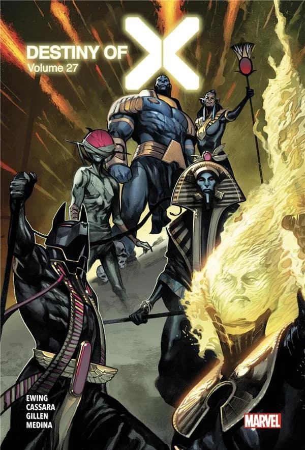 Destiny of X. Volume 27 (Éd. collector) scénario, Al Ewing, Kieron Gillen, Gerry Duggan... [et al.] ; dessin, Luca Pizzari, Stefano Landini, Raphael Pimento... [et al.] ; couleurs, Ceci de La Cruz, Edgar Delgado, Protobunker... [et al.] ; traduction, Ben 