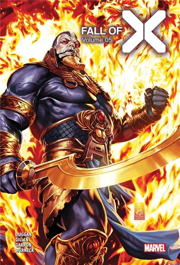 Fall of X. Volume 05 (Éd. collector) scénario, Gerry Duggan, Al Ewing, Steve Foxe... [et al.] ; dessin, Javier Garrón, Yildiray Çinar, Jonas Scharf... [et al.] ; couleurs, Morry Hollowell, Federico Blee, Franck Martin... [et al.] ; traduction, Studio Makm