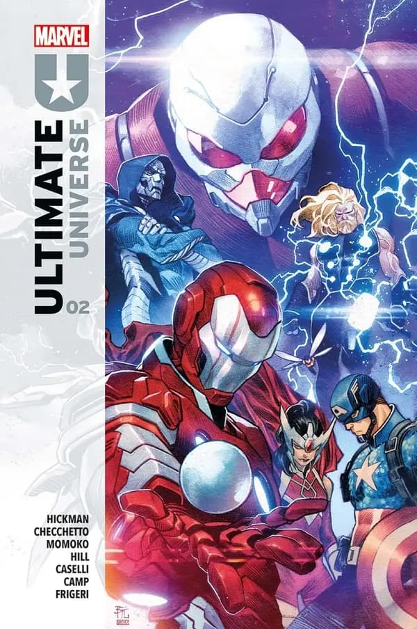 Ultimate universe. 02 (Éd. collector) [scénario], Hickman, Hill, Camp ; [scénario, dessin et couleurs], Momoko ; [dessin], Checchetto, Caselli, Frigeri