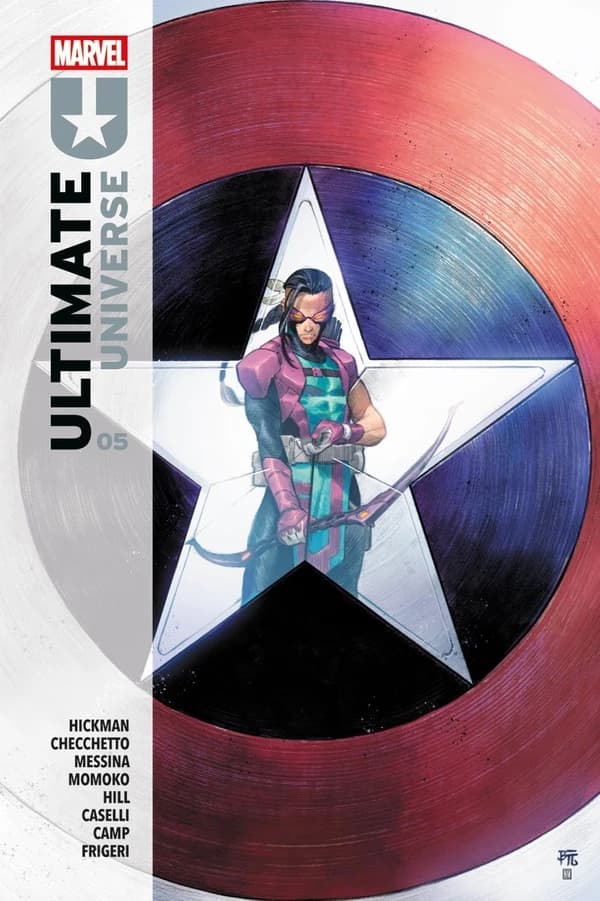 Ultimate universe. 05 (Éd. collector) [scénario], Hickman, Hill, Camp ; [scénario, dessin et couleurs], Momoko ; [dessin], Checchetto, Messina, Caselli... [et al.]