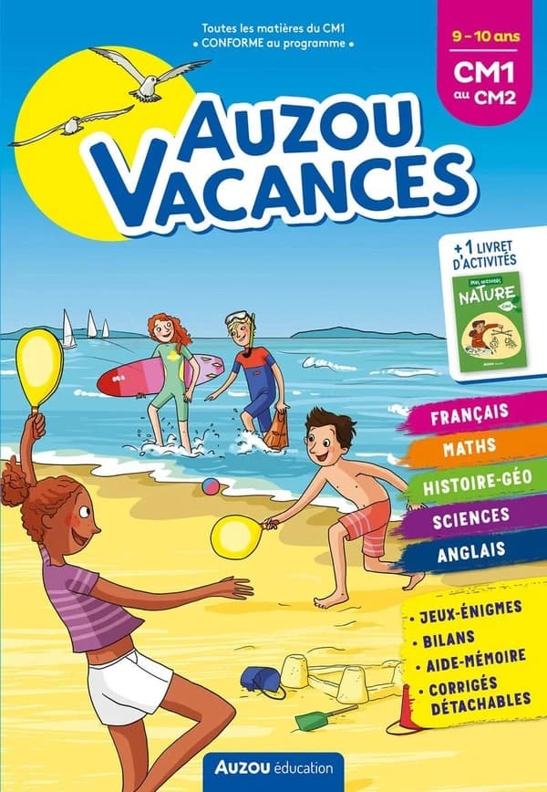 Cahier de vacances ; Auzou vacances ; du CM1 au CM2
