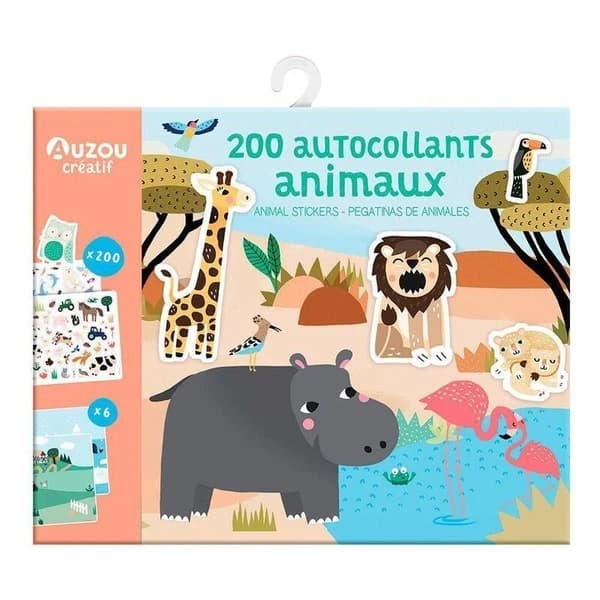 200 autocollants animaux