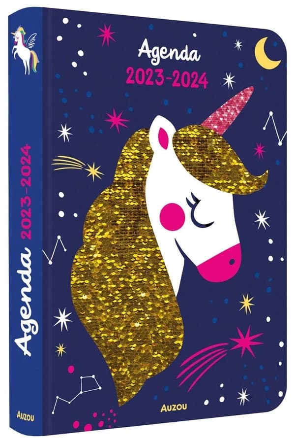 Agenda licorne et sequins (édition 2023