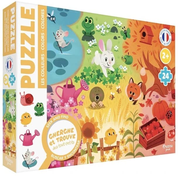 Puzzle cherche et trouve des tout-petits : Les couleurs