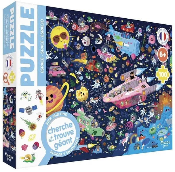 Cherche et trouve géant : Puzzle cherche et trouve : Dans l'espace