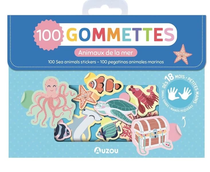 Ma pochette de 100 gommettes : animaux de la mer