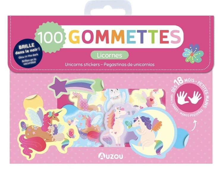 Ma pochette de 100 gommettes Licornes