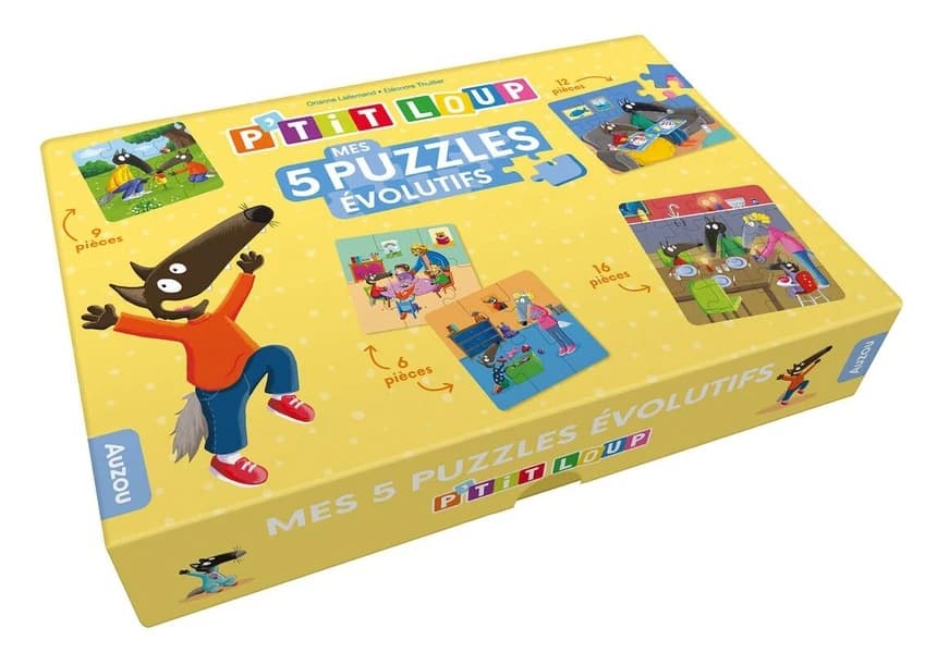 P'tit loup : Mes 5 puzzles évolutifs