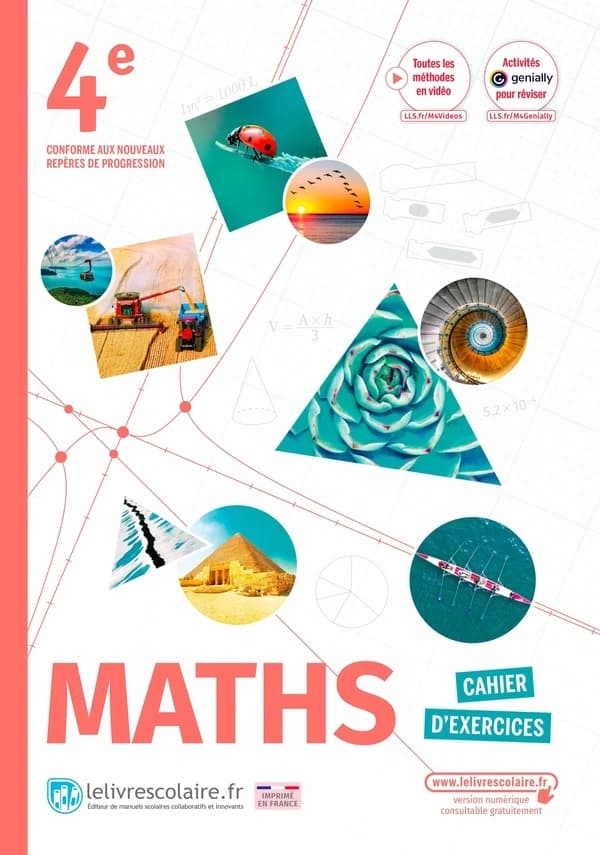 Mathématiques ; 4e ; cahier d'exercices (édition 2022)