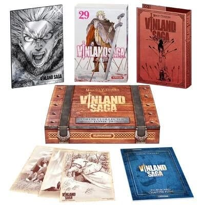 le Coffret avec : 1 plaque en métal, 3 Ex-Libris, 1 jaquette effet cuir : Storyboard du chapitre fina