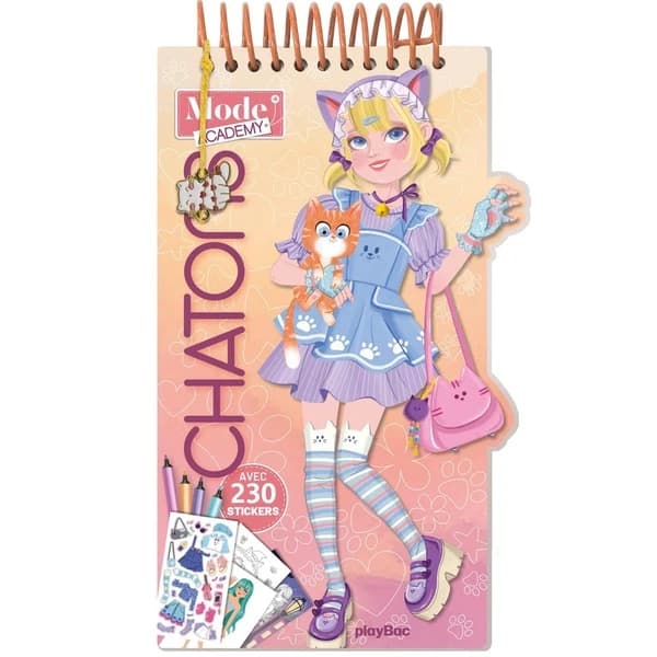 Carnet créatif Mode Academy : Chatons