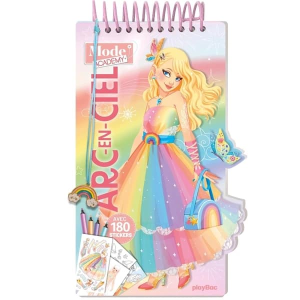 Carnet créatif : Mode Academy Arc-en-ciel