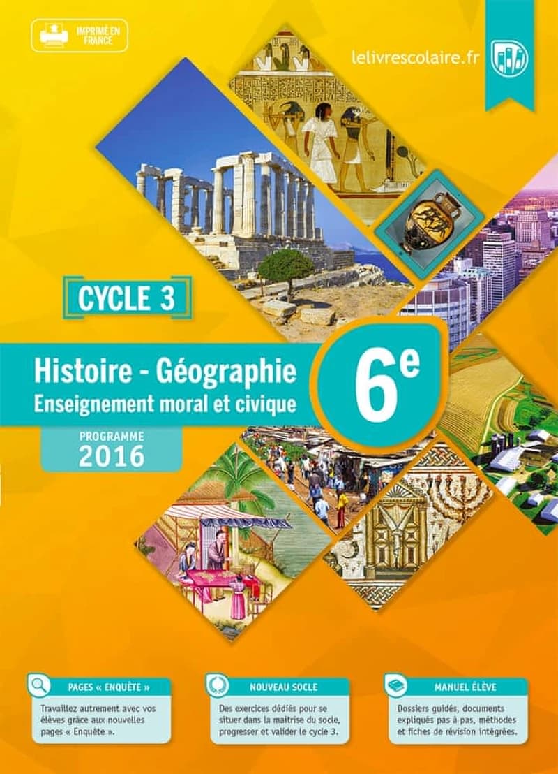 Histoire-géographie, EMC, 6e, cycle 3 : [programme 2016]