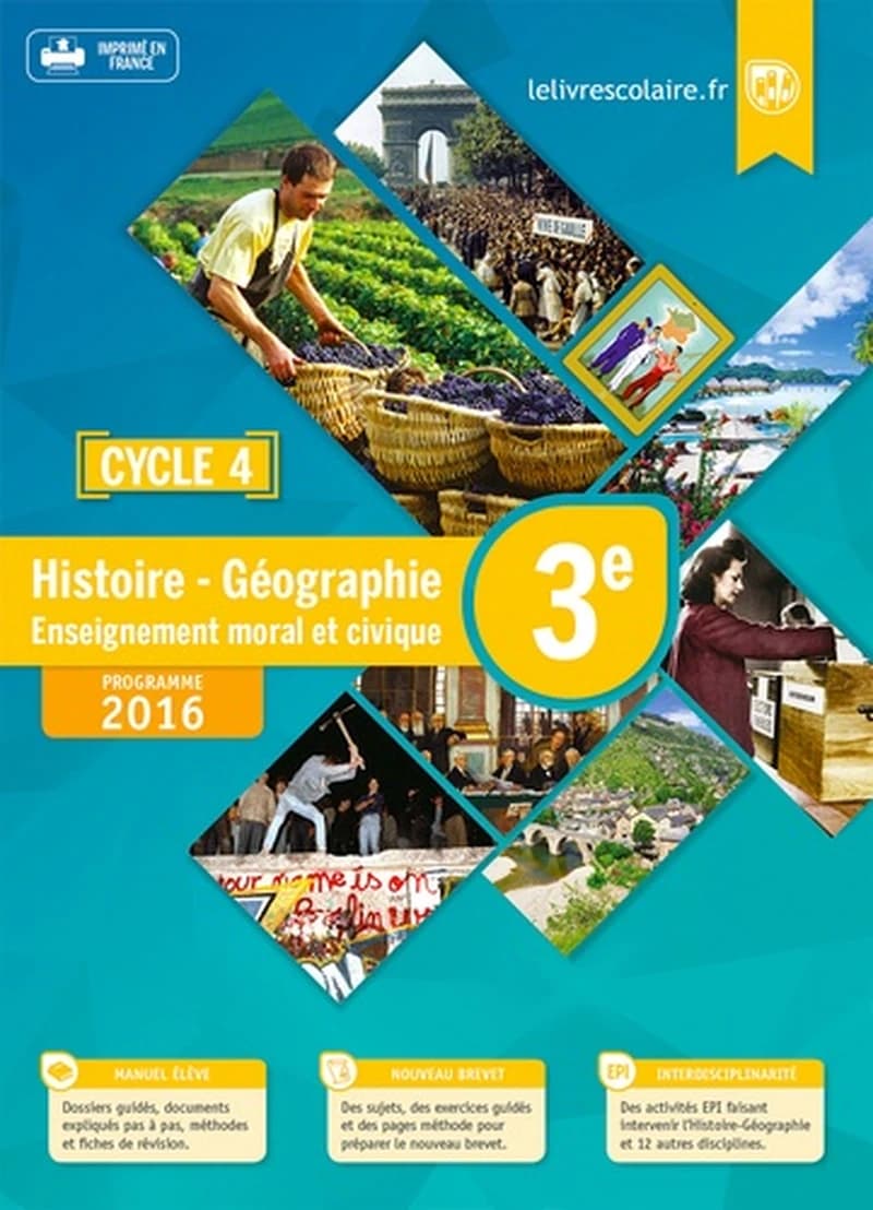 Histoire-géographie, EMC, 3e, cycle 4 : [programme 2016]