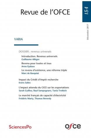 Revue de l'OFCE n.154 : varia