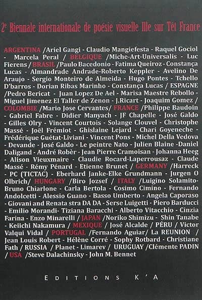 Catalogue 2e biennale internationale de poésie visuelle, Ille-sur-Têt, France, juillet-août (édition 2015)