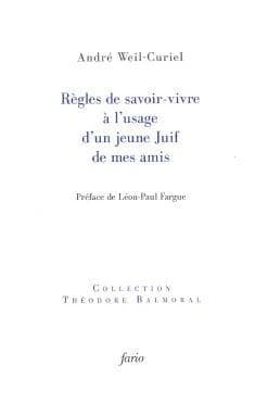 Règles de savoir-vivre à l'usage d'un jeune juif de mes amis