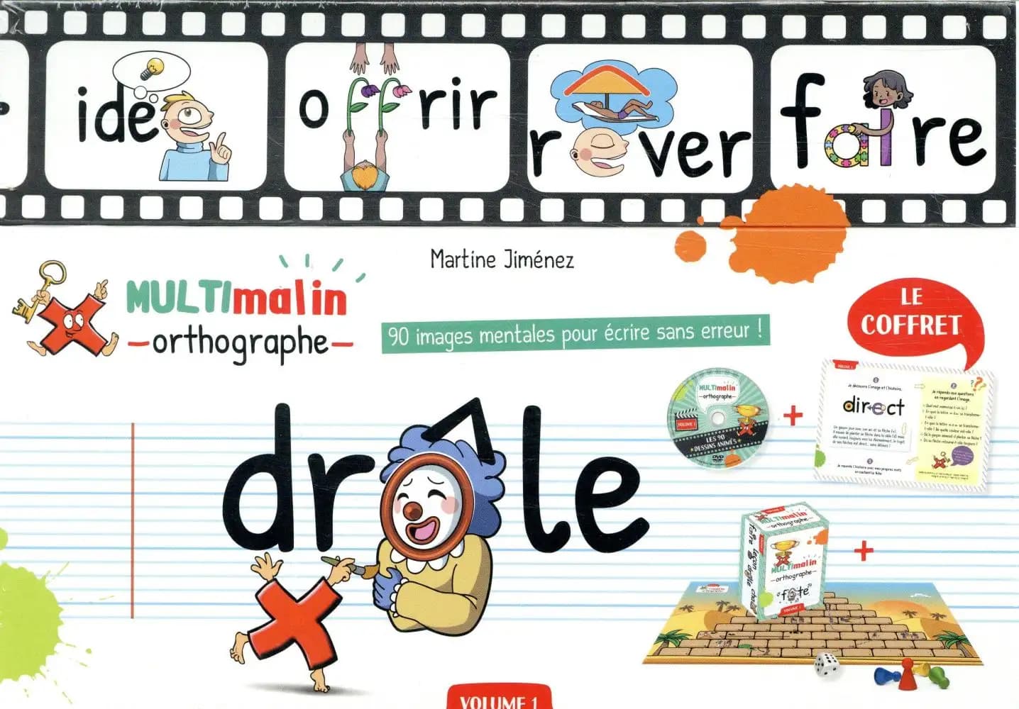 MultiMalin. Volume 1 : orthographe : le coffret : 90 images mentales pour écrire sans erreur !