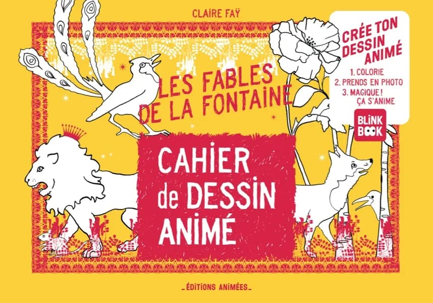 Blinkbook : Cahier de dessin animé : Les fables de la Fontaine