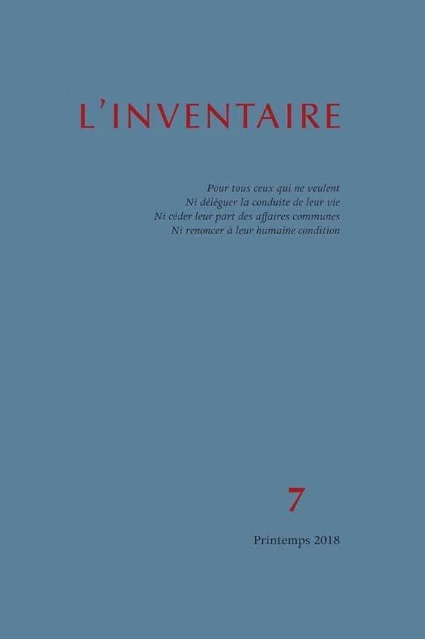 L'inventaire n.7 : printemps 2018