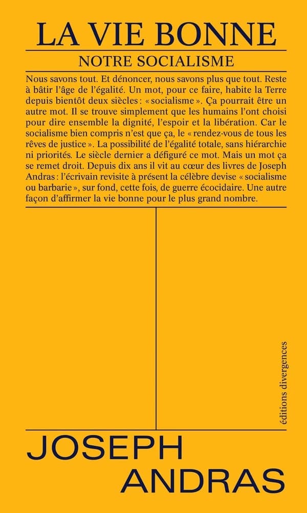La vie bonne : notre socialisme