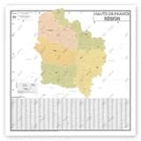 Carte administrative de la region hauts-de-france