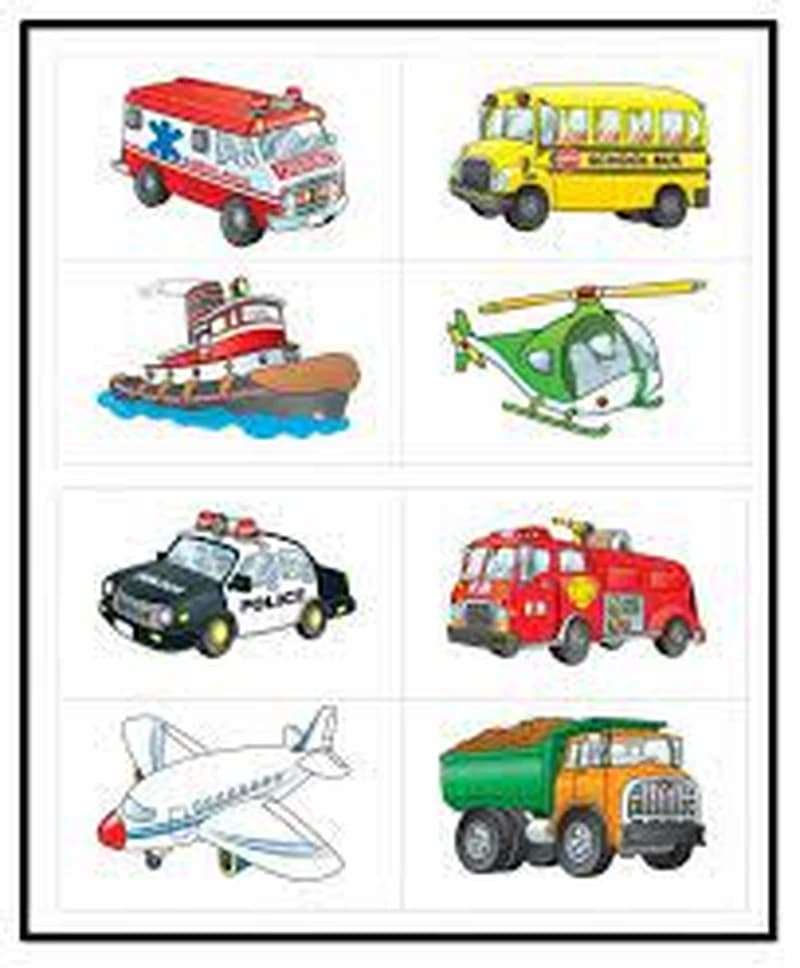 لوحات تعليمية وسائل النقل Posters Educatifs transports