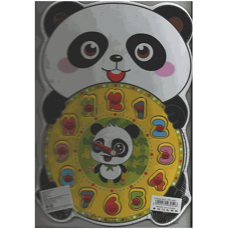 Jeux éducatif : Puzzel en bois Animaux (L'horloge)