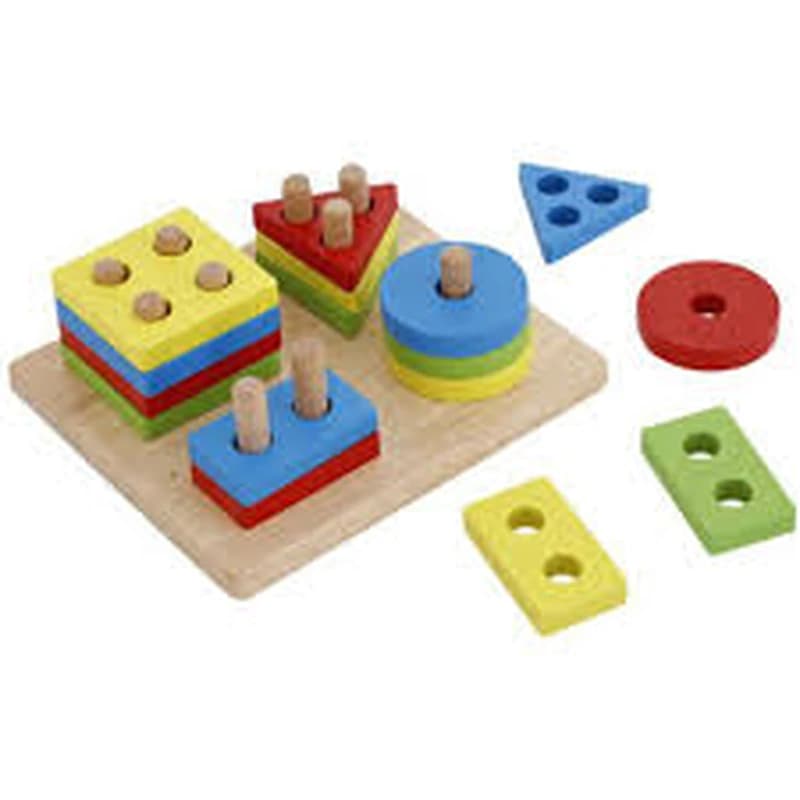 Wooden Geometric animals Shape Sorter Puzzle