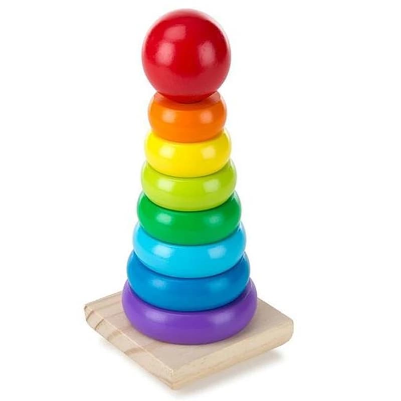 Jouet anneaux por les enfants Jeu en bois à empiler pour les enfants à partir de 3 ans
