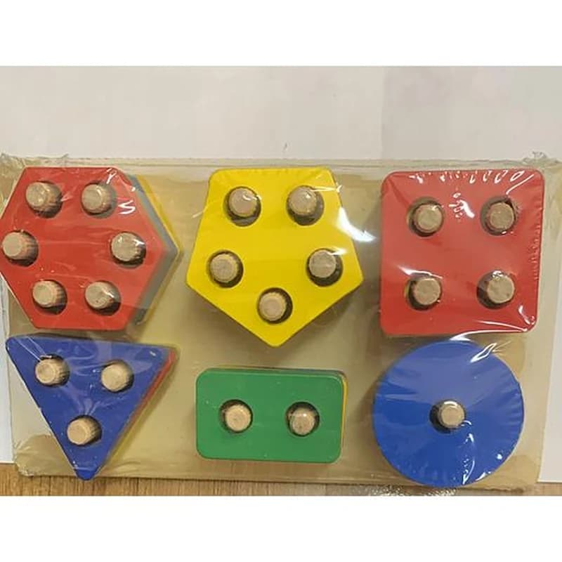 Wooden Geometric Shape Sorter Puzzle Intelligent for Kids