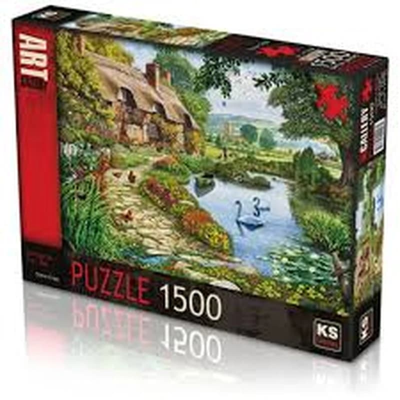 PUZZLE 1500PCS Cottage by the Lake