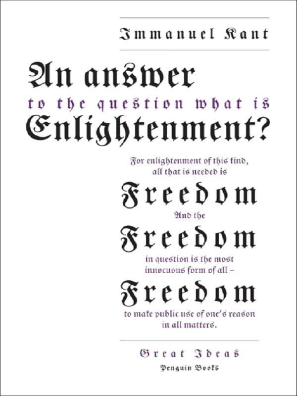 An answer to the question : What is enlightenment ?