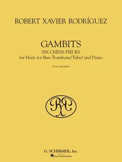Rodriguez: gambits, six chess pieces for horn and piano