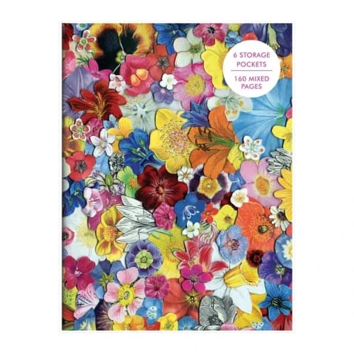 FLOWERS PVC MULTI-POCKET COVER JOURNAL