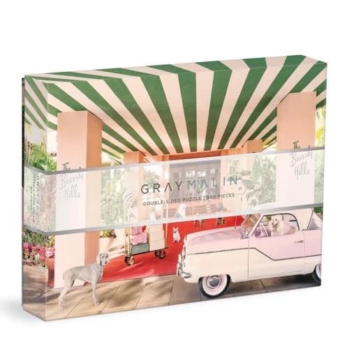 Gray malin : the dogs at the beverly hills hotel ; 500 piece double sided puzzle