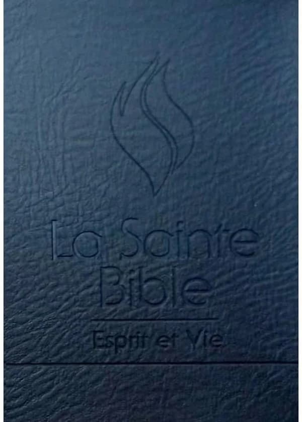 La sainte Bible esprit et vie simili cuir noir