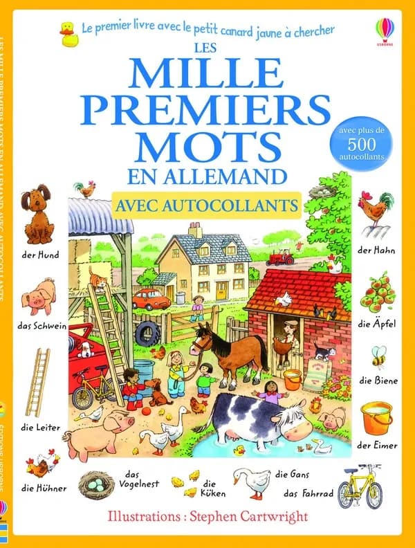 Les mille premiers mots en allemand avec autocollants