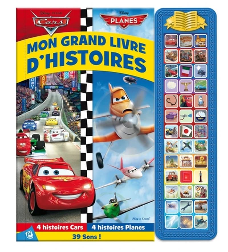 Mon grand livre d'histoires : 4 histoires Cars, 4 histoires Planes, 39 sons !