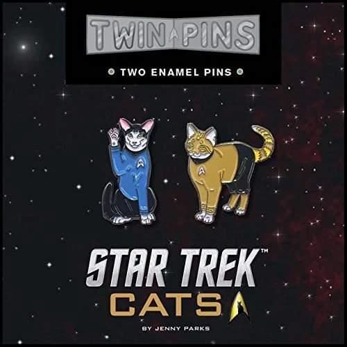 Star trek cats twins pins