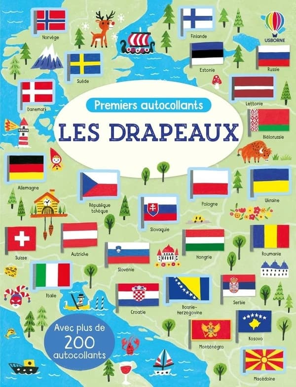 Autocollant Usborne - Les drapeaux : [Autocollant]