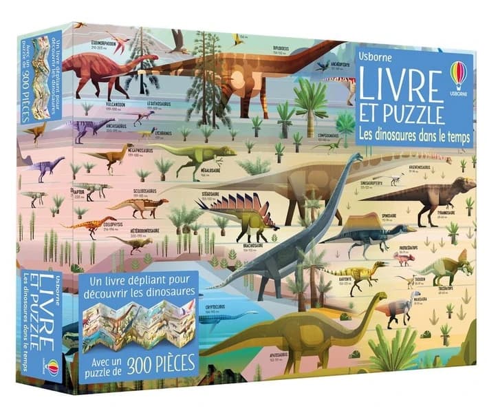 Les dinosaures dans le temps : Avec 1 livre dépliant et 1 puzzle de 300 pièces